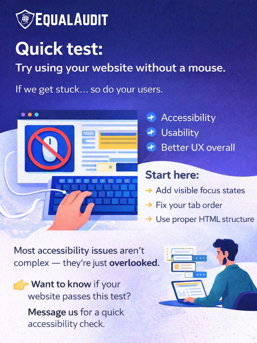 EqualAudit Quick Test Infographic